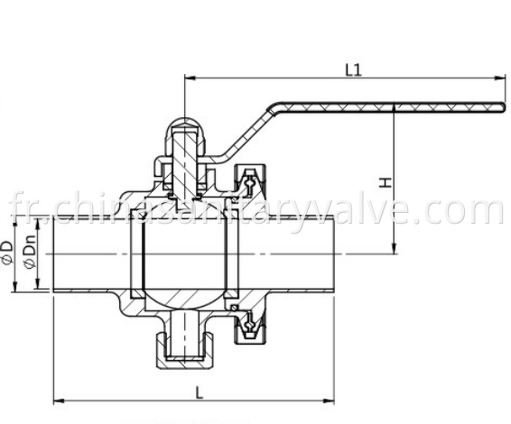 DIN Sanitary Welded Non-retention Ball Valve